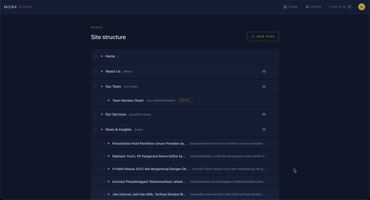 Moira Studio — Building Content Management System for Moira Law Firm Website