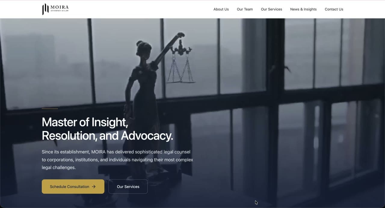 Moira — Redesign Moira Law Firm Website